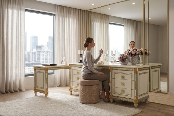 Konsolen Tisch Schminktisch Schmink Tische Konsole Schlaf Zimmer Sekretär Neu