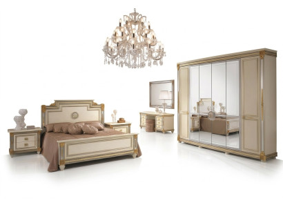 Schlafzimmer Set Design Modern Luxus Möbel Bett 2x Nachttisch 7 tlg. Italien Neu
