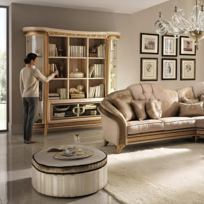 Büro Bücherschrank Aktenschrank Luxus Möbel Stil Antik Schrank arredoclassic