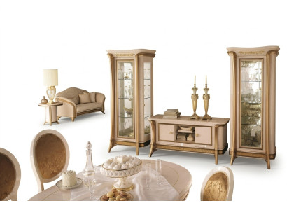 Wohnzimmermöbel Set Wohnzimmer Sideboard 2x Vitrine 3tlg. Wohnwand arredoclassic Wohnzimmermöbel Set Wohnzimmer Sideboard 2x Vitrine 3tlg. Wohnwand arredoclassic