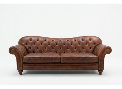 Luxus Chesterfield Wohnzimmer Couch Braun Sofa Sitz Polster Textil Couchen Neu