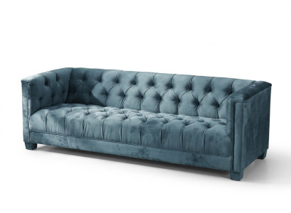 Turkis Samt Velvet Sofa # Chesterfield Luxus Möbel # Englische Couch jvmoebel ®