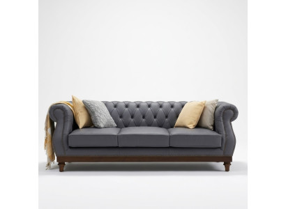 Chesterfield Sofa Couch Polster Leder Couchen Stoff Polster Garnitur