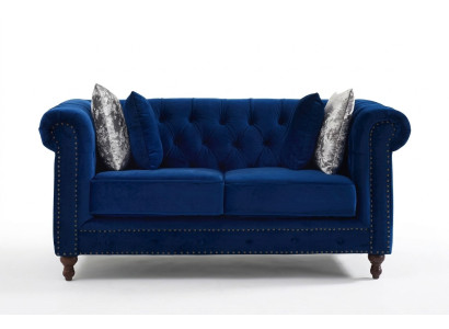 Chesterfield Sofa Couch Polster Stoff Leder Couchen  Polster Garnitur 2 Sitzer