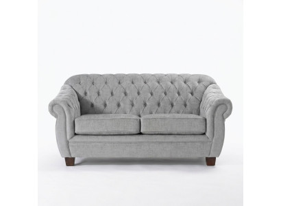 Chesterfield Sofa Couch Polster Stoff Leder Couchen  Polster Garnitur 2 Sitzer