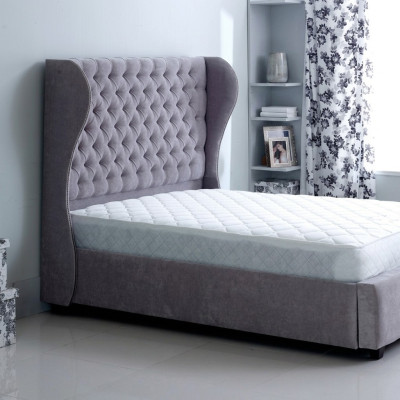 Chesterfield Designer Bett Schlafzimmer Textil Leder Polster 140/160/180/200cm