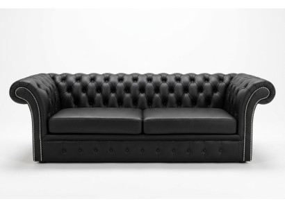 Chesterfield Sofa Couch Polster Stoff Leder Couchen Polster Garnitur 3 Sitzer
