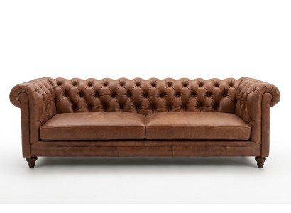 Chesterfield Sofa Couch Polster Stoff Leder Couchen Polster Garnitur 3 Sitzers