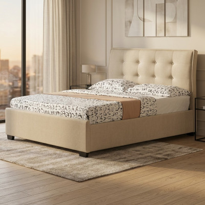 Chesterfield Design Polster Englisches Bett Grau Betten 160/180x200 cm Doppelbett