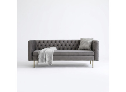Sofa Luxus Textil Chesterfield Couch Sofas Polster 3 Sitzer Italienische Möbel