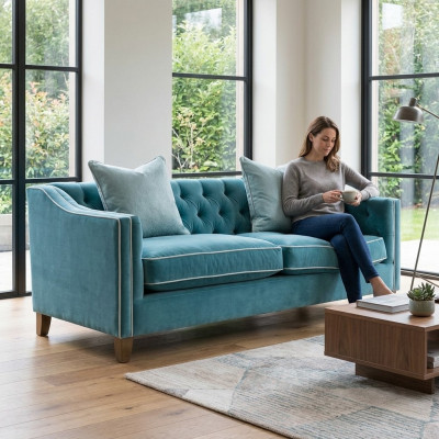 Chesterfield Sofa 2 Sitzer Polster Designer Couchen Sofas Garnitur Zweisitzer