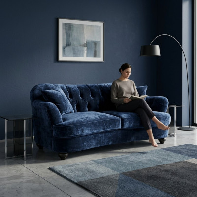 Sofa Luxus Textil Chesterfield Couch Sofas Polster 3 Sitzer Couchen Stoff Neu