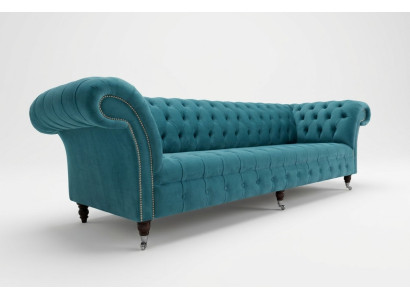 Chesterfield Couch xxl big sofa couchen samt leder textil polster sofas 4 sitzer