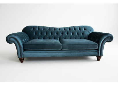 Chesterfield 4 Sitzer Couch Polster Textil Couchen Wohnzimmer Sofa
