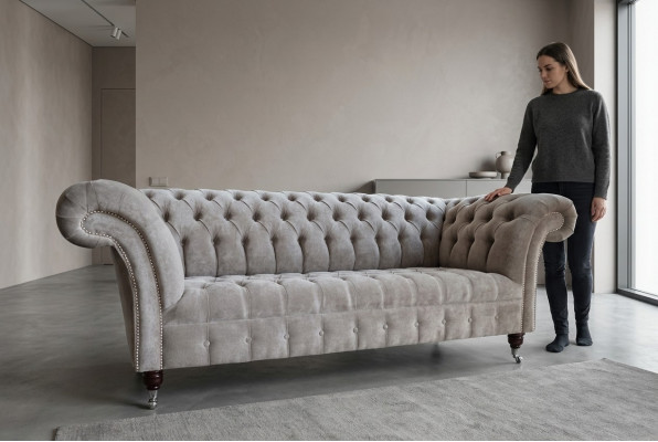Chesterfield 3 Sitzer Couch Polster Couchen Sitz Wohnzimmer Sofa Dreisitzer Neu
