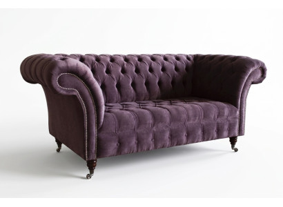 Sofa 2 Sitzer Chesterfield Design Relax Sofas Polster Moderne Couchen Lila Neu