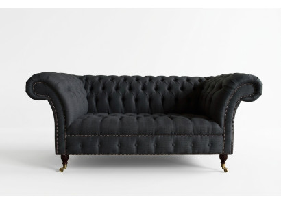 Textil Sofa Stoff Couch Chesterfield big sofas xxl Sitz Polster 185cm couchen