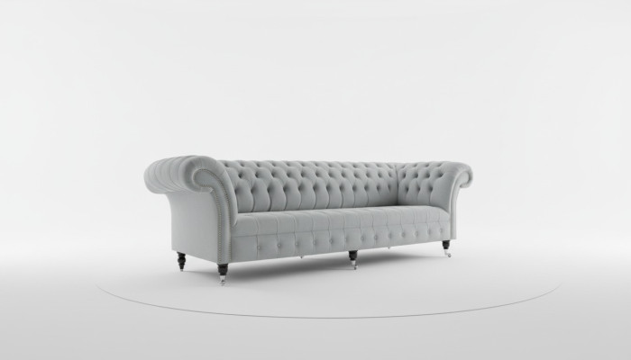 Textil Sofa Stoff Couch Chesterfield big sofas xxl couchen Sitz Polster 265cm