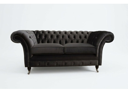 Chesterfield Sofa 2 Sitzer Polster Design Couchen Sofas Garnitur NEU Zweisitzer
