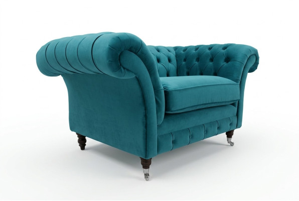 Chesterfield Sofa Couch Polster Garnitur 1,5 Sitzer Sofas Klassisch Einsitzer