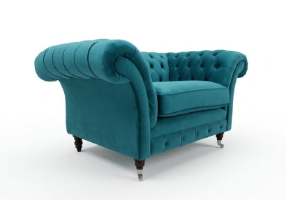 Chesterfield Sofa Couch Polster Garnitur 1,5 Sitzer Sofas Klassisch Einsitzer