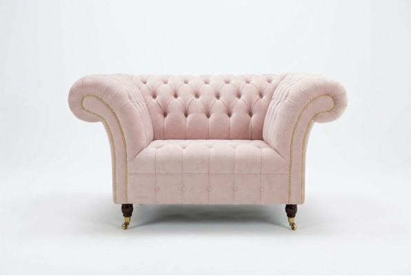 Chesterfield Sessel Fernseh Couch 1 Sitzer Sofa Stoff Couchen Polster Neu Textil