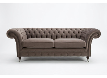 Luxus Tauper Chesterfield Dreisitzer Wohnzimmer 3-er Couch Design Sofa