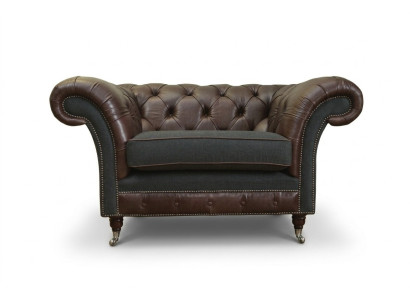 Chesterfield Sofa Couch Polster Garnitur 1,5 Sitzer Sofas Klassisch Einsitzer