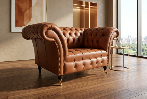 Chesterfield Sessel Fernseh Couch 1 Sitzer Sofa Stoff Polster Neu Textil Couchen