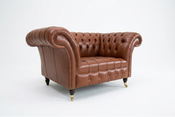 Chesterfield Sessel Fernseh Couch 1 Sitzer Sofa Stoff Polster Neu Textil Couchen