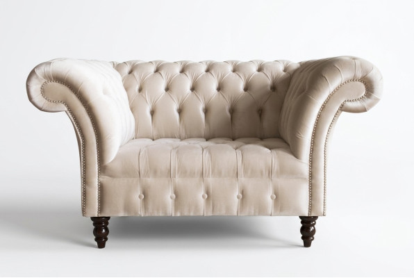 Chesterfield Sofa Couch Polster Garnitur 1,5 Sitzer Sofas Klassisch Einsitzer