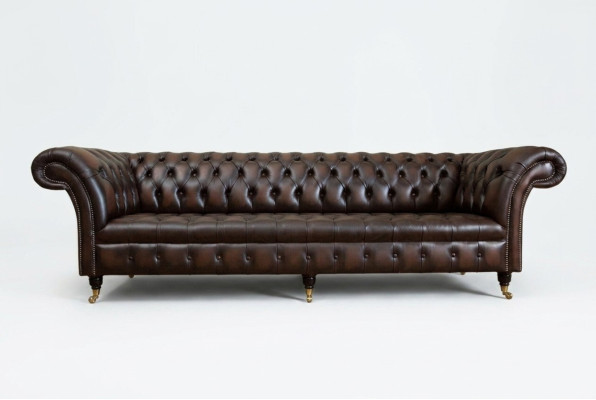 Klassische Chesterfield Leder Polster Luxus Sofa Design Couch Sofas 4 Sitzer Neu
