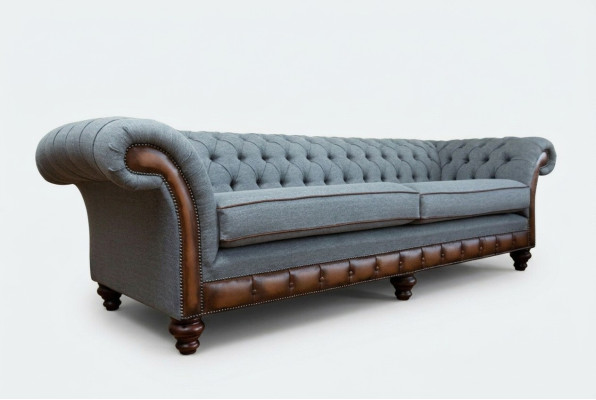 Chesterfield Ledersofa Stoffsofa Sofa Couch Polster Wohnzimmer Maßanfertigung