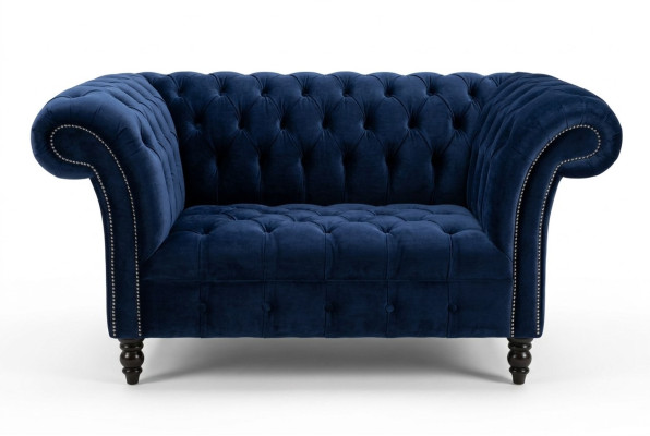 Chesterfield Sofa Couch Polster Garnitur 1,5 Sitzer Sofas Klassisch Einsitzer