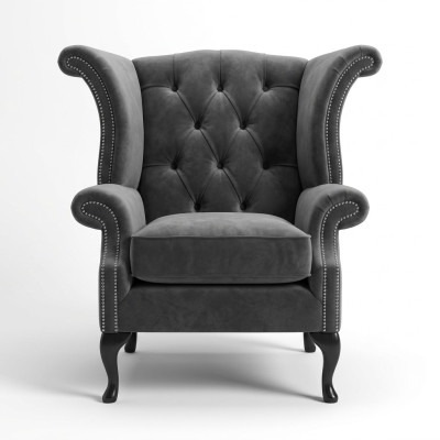 Chesterfield Sessel Fernseh Couch 1 Sitzer Sofa Textil Stoff Couchen Polster