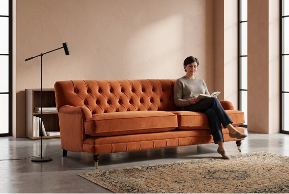Chesterfield Couch Sitzpolster strapazierfähige und hochwertige couch dreisitzer