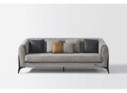 Klassisch 3 Sitzer Designer Sofa Polster Sofas Couchen Leder Dreisitzer