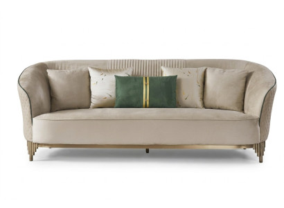 Dreisitzer 3 Sitzer Designer Sofa Polster Sofas Couchen Stoff Textil Leder