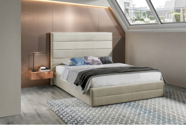 Luxus Schlafzimmer Bett Polster Design 160x200cm Doppel Hotel Betten Textil Neu