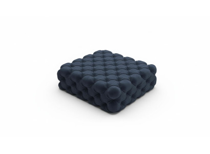 Klassischer Chesterfield Design Luxus Hocker Textil Fußhocker Ottomane 120x120