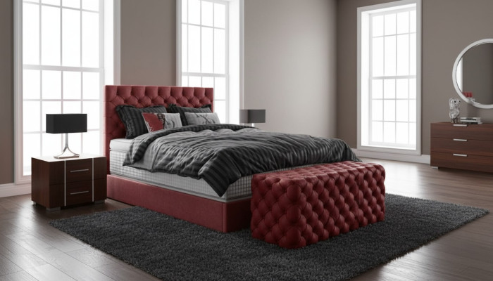 Luxus Bett Boxspringbett Schlafzimmer Betten Design Möbel Samt Matratze Komplett