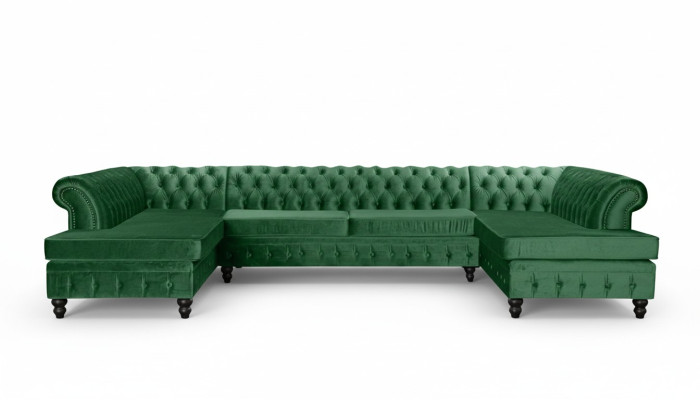 Chesterfield Wohnzimmer Couch Wohnlandschaft xxl Sofa Couchen Polster Ecke Samt