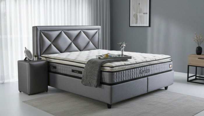 Edles Bett 3tlg Set Nachttisch Möbel Luxus Schlafzimmer Matratze Bettgestell Neu