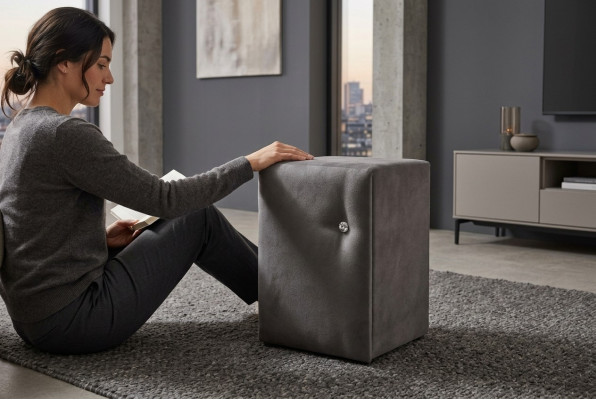 Nachttisch Textil Polster Möbel Nachttische Konsolen Schlafzimmer Design Stoff