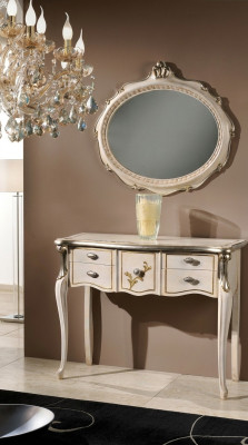 Möbel Stil Barock Konsolentisch Wandtisch Tisch Sideboard Klassischer Echtholz