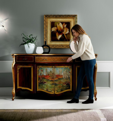 Design Möbel Luxus Barock Buffet Kommode Anrichte xxl Design Italienische Neu