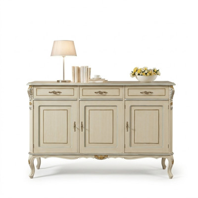 Luxus Italienische Holz Möbel Weiß Großes Buffet Schrank Wohnzimmer Möbel Neu