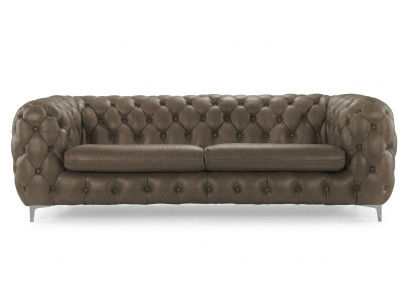 Chesterfield Sofa Braun xxl Big Leder Wohnzimmer Möbel 4 sitzer Violet Gelb Grün