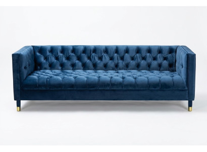 Chesterfield Sofa Blaue Sofas Stoff Couchen Kreative Möbel 4-Sitzer