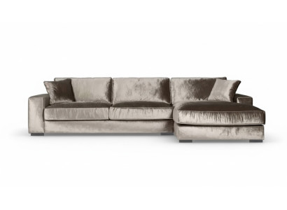 Braune Ecksofa Stoff Wohnzimmer Sofas Italienisches Design Couchen Polster Sofa